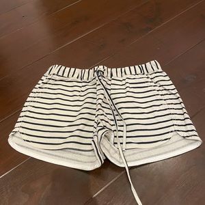 J.Crew navy and white striped shorts